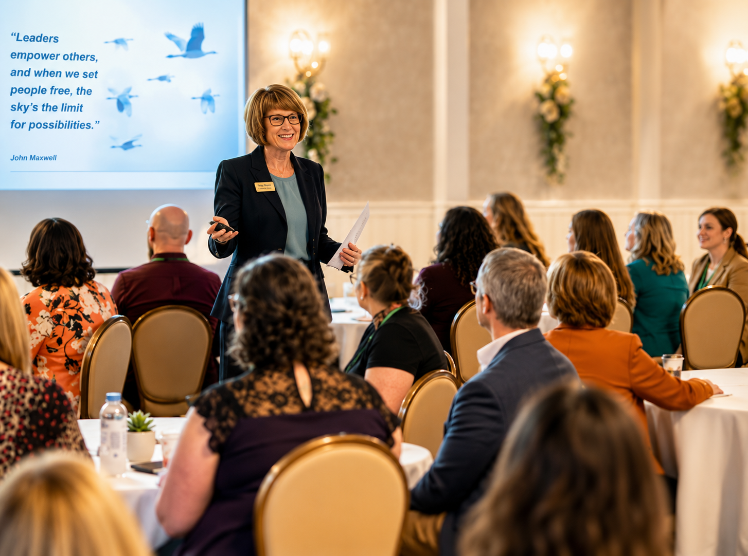 Patty Stueve presenting at the WesBanco Employee Engagement Symposium